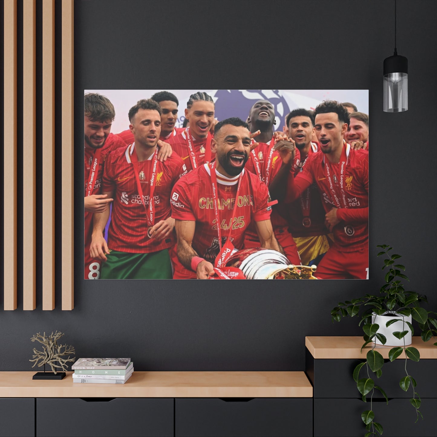 Liverpool Premier League Champions Celebration Matte Canvas Print