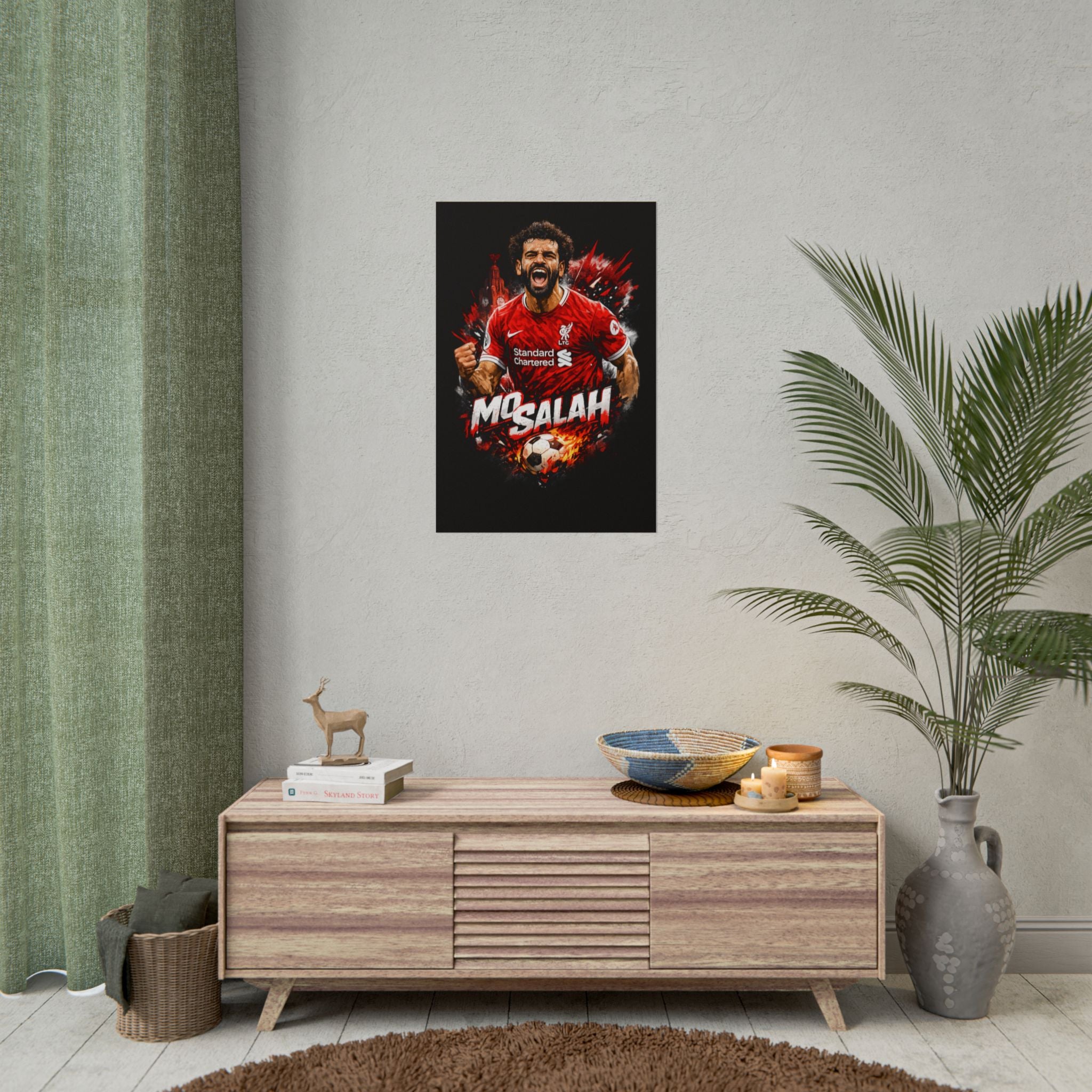 Mohamed Salah Football Poster — Rolled Soccer Wall Art