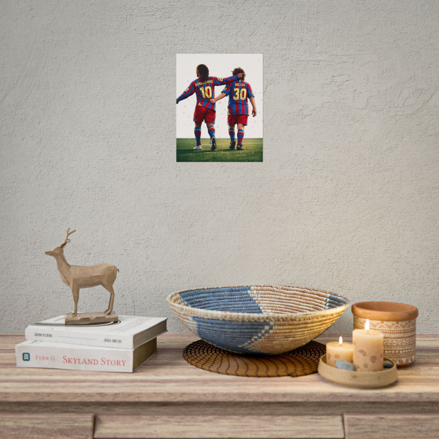 Ronaldinho & Messi Barcelona Poster