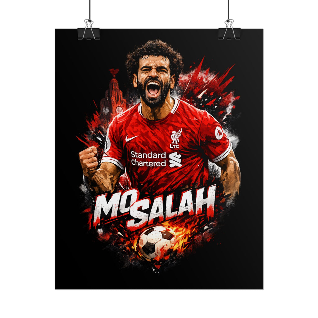 Mohamed Salah Football Poster — Rolled Soccer Wall Art