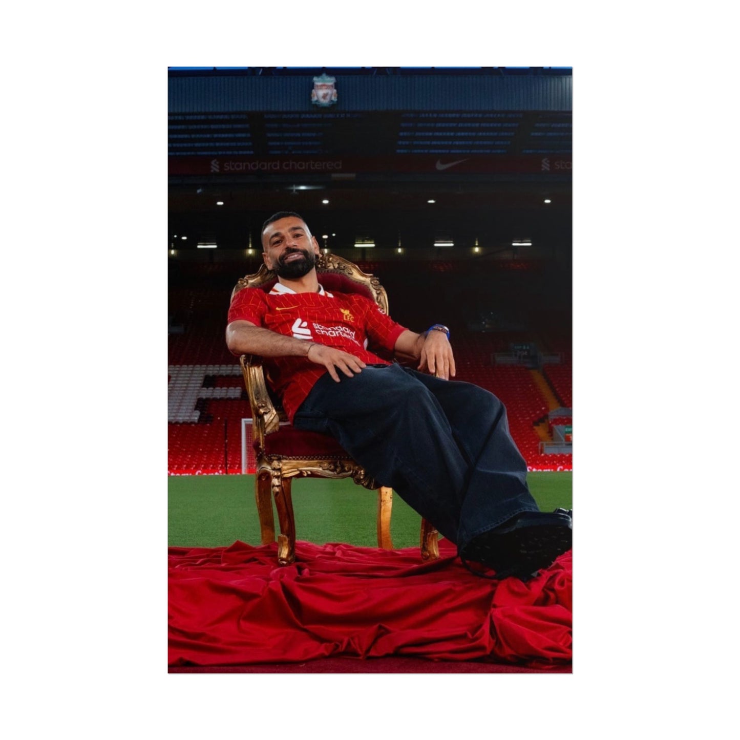 Mo Salah Throne Poster