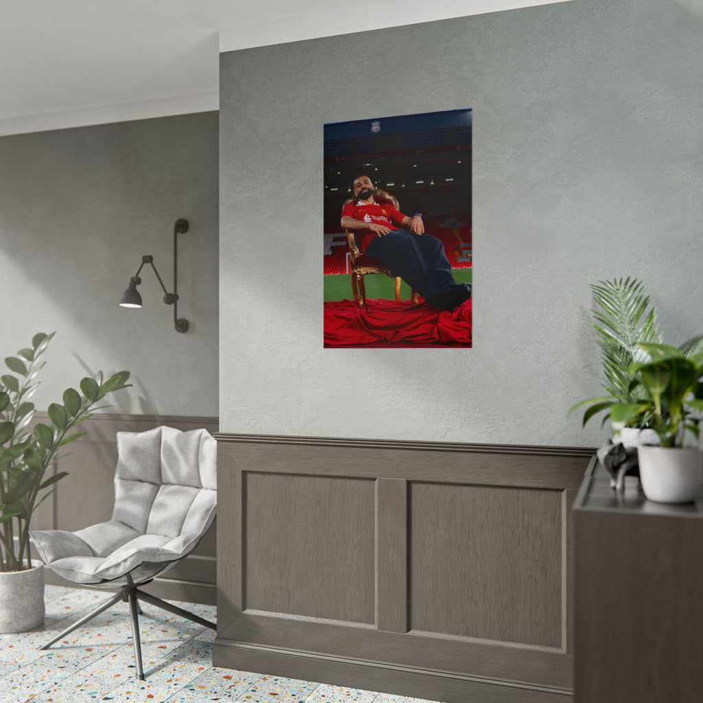 Mo Salah Poster — Liverpool Legend Throne Rolled Poster