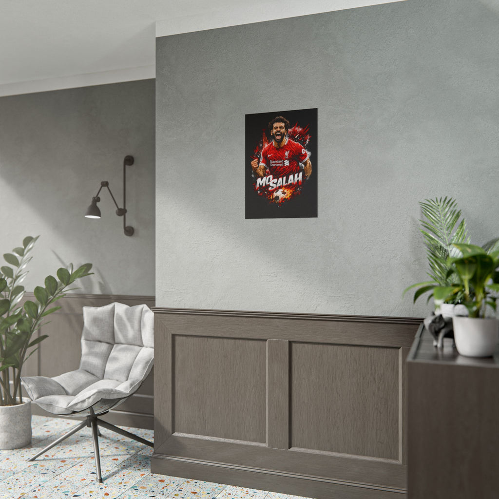Mohamed Salah Football Poster — Rolled Soccer Wall Art