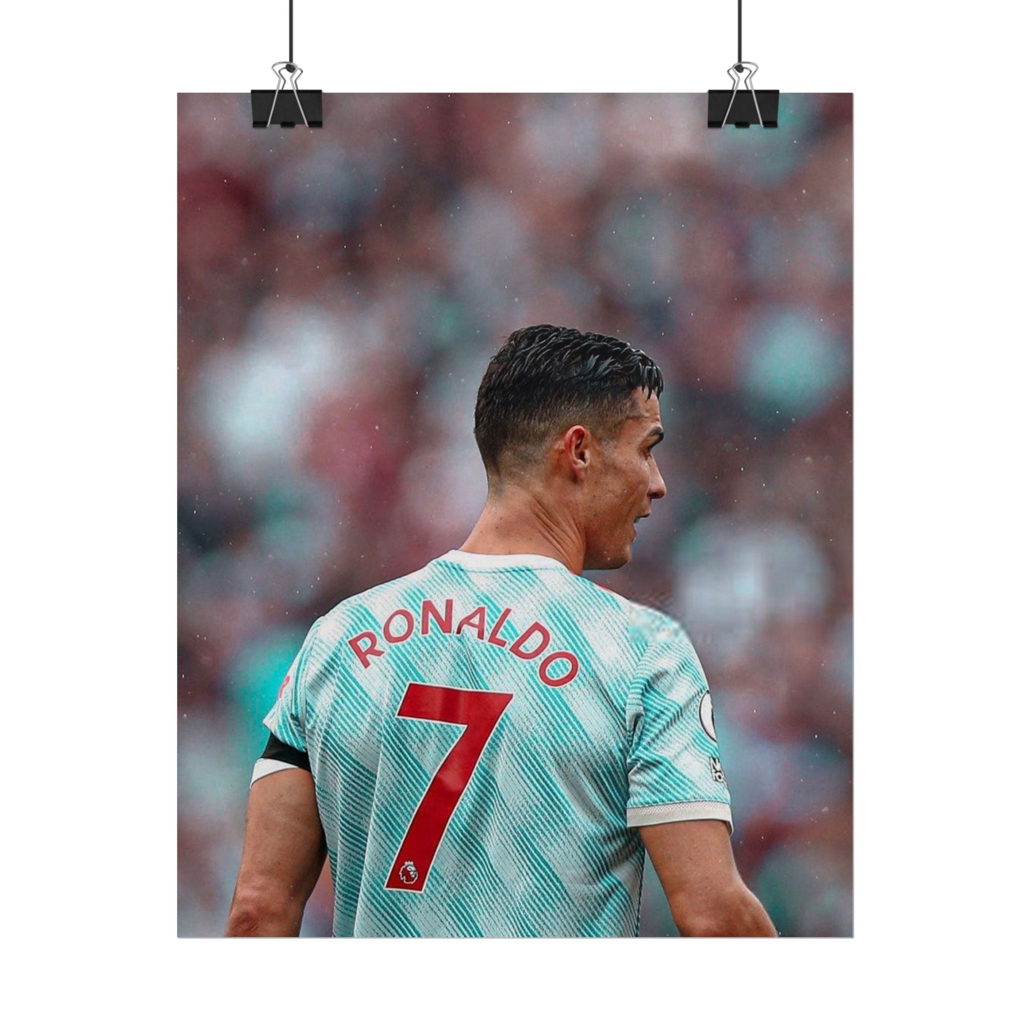 Cristiano Ronaldo Soccer Star Jersey Poster - Number 7 Back View Rolled Print