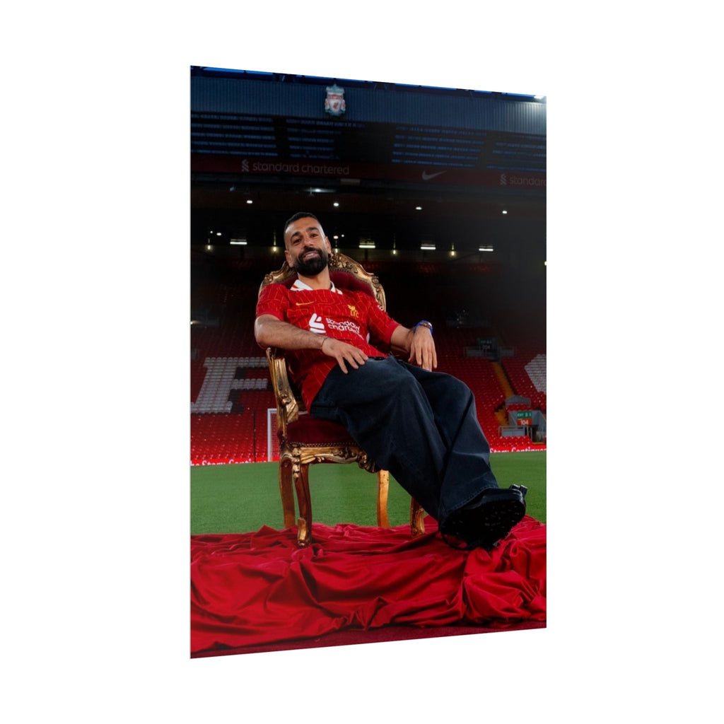 Mo Salah Poster — Liverpool Legend Throne Rolled Poster