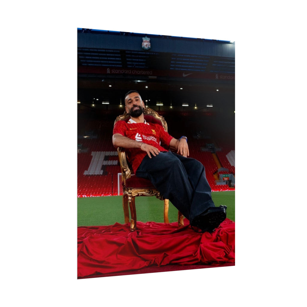 Mo Salah Poster — Liverpool Legend Throne Rolled Poster
