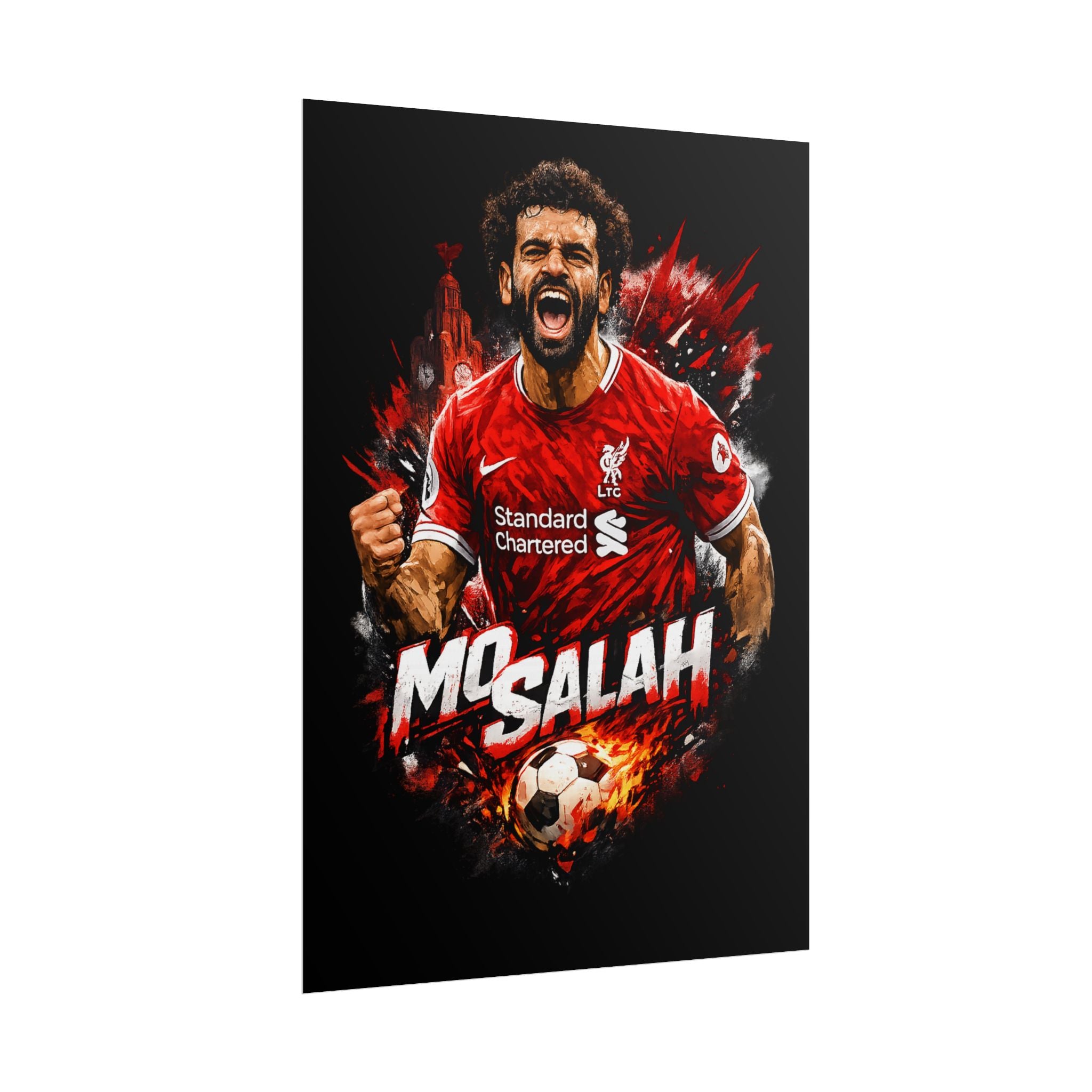 Mohamed Salah Football Poster — Rolled Soccer Wall Art