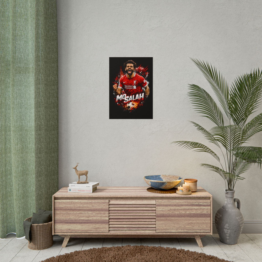 Mohamed Salah Football Poster — Rolled Soccer Wall Art