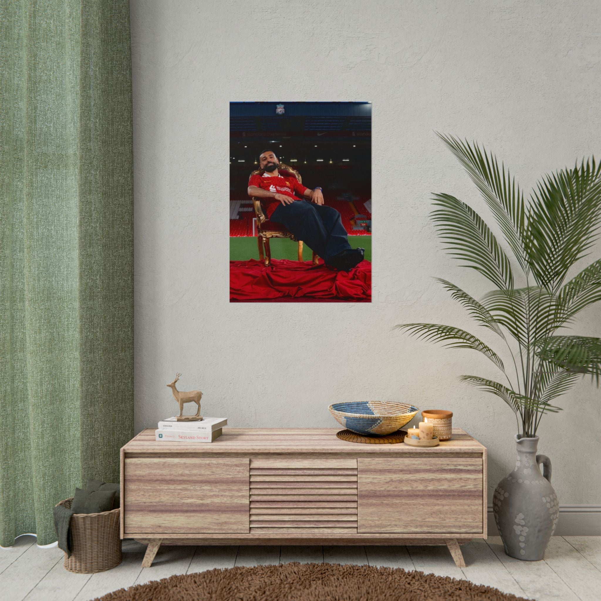 Mo Salah Poster — Liverpool Legend Throne Rolled Poster