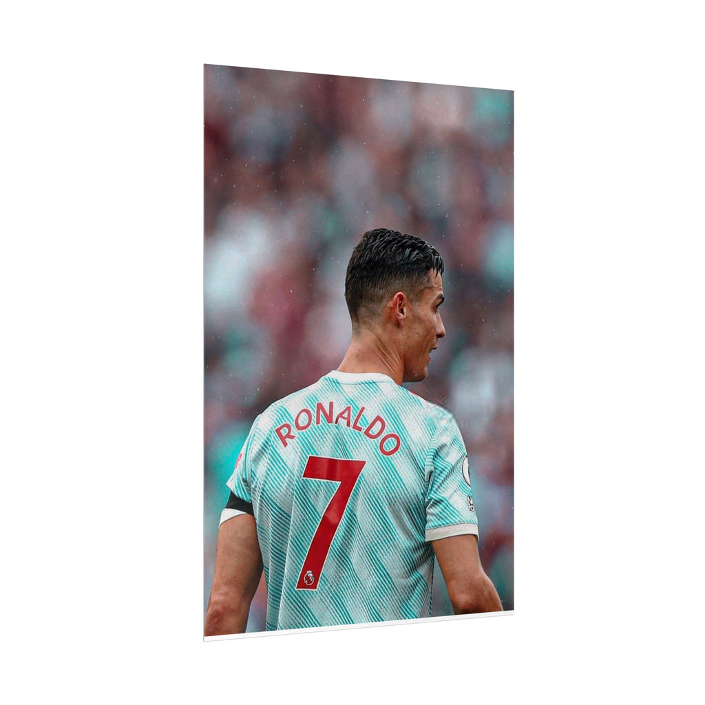 Cristiano Ronaldo Soccer Star Jersey Poster - Number 7 Back View Rolled Print