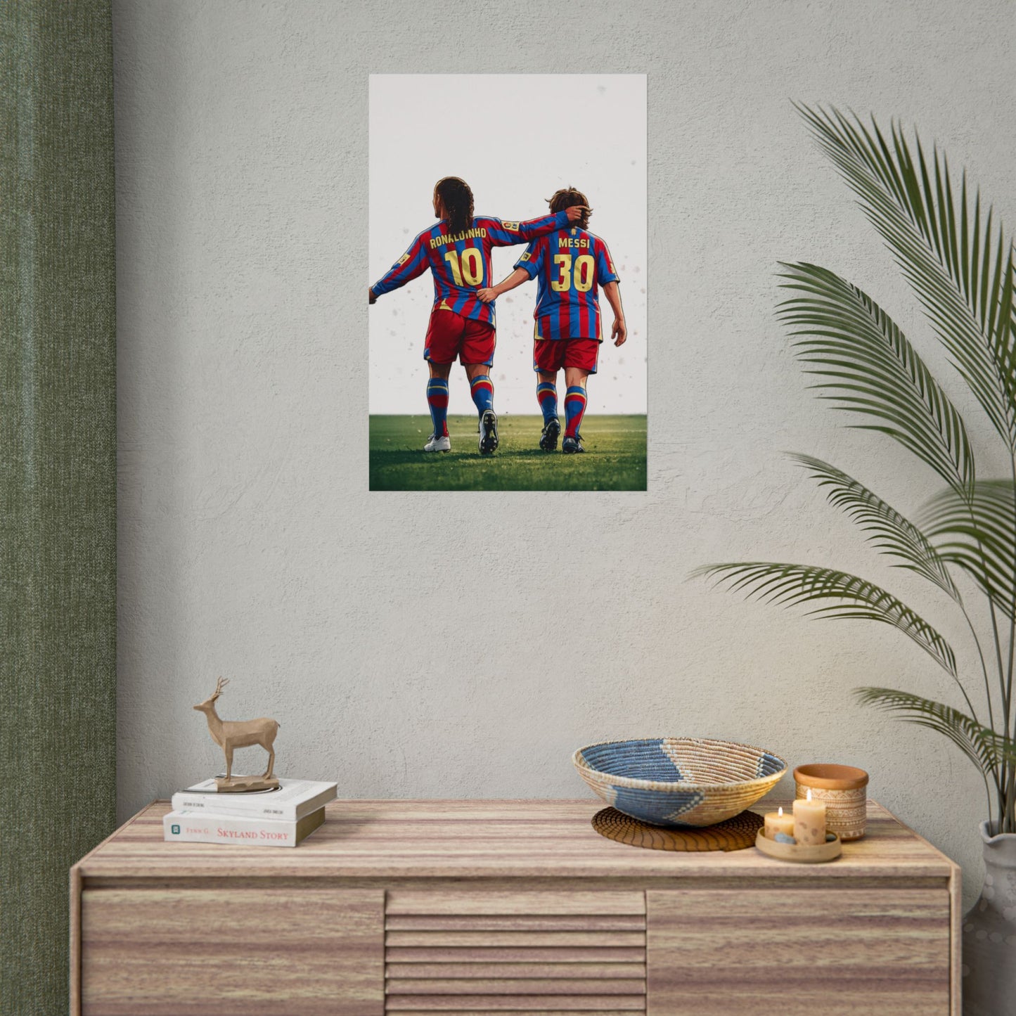 Ronaldinho & Messi Barcelona Poster