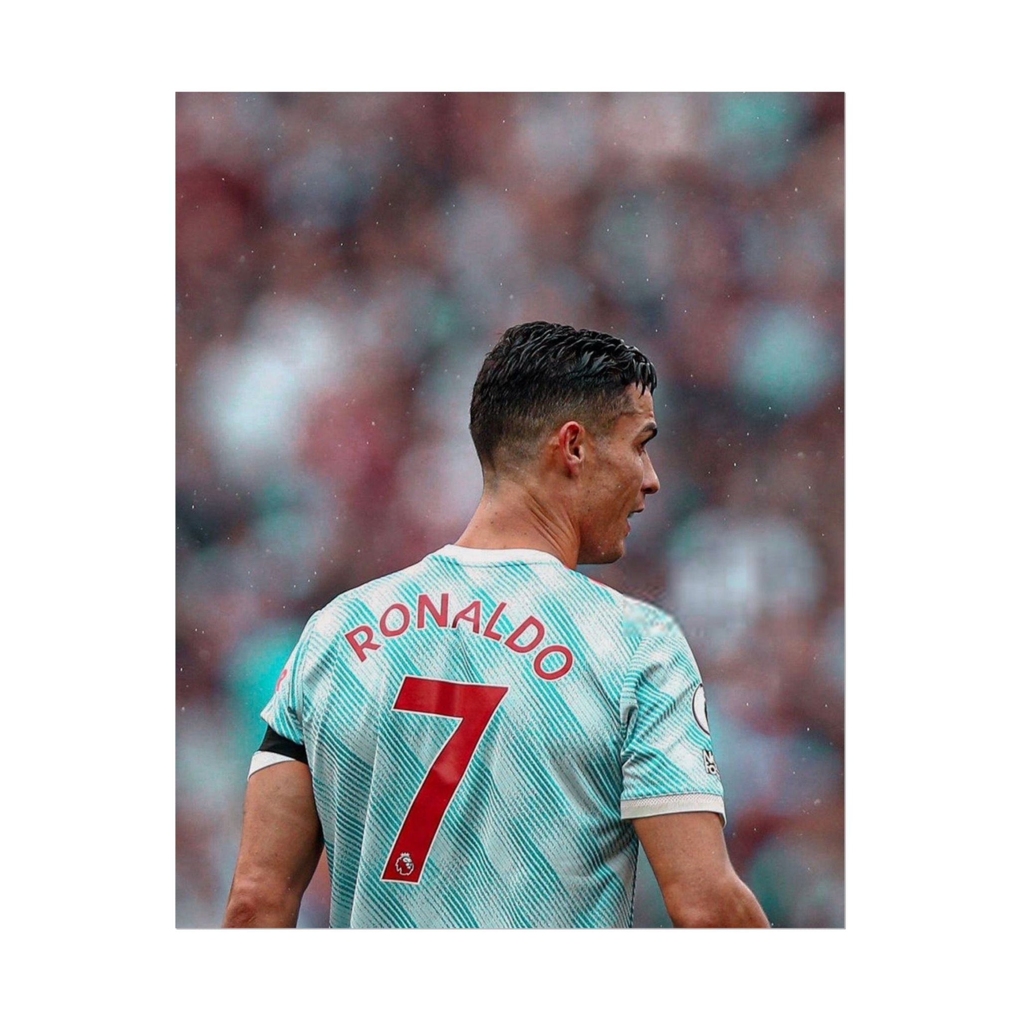 Cristiano Ronaldo Soccer Star Jersey Poster - Number 7 Back View Rolled Print