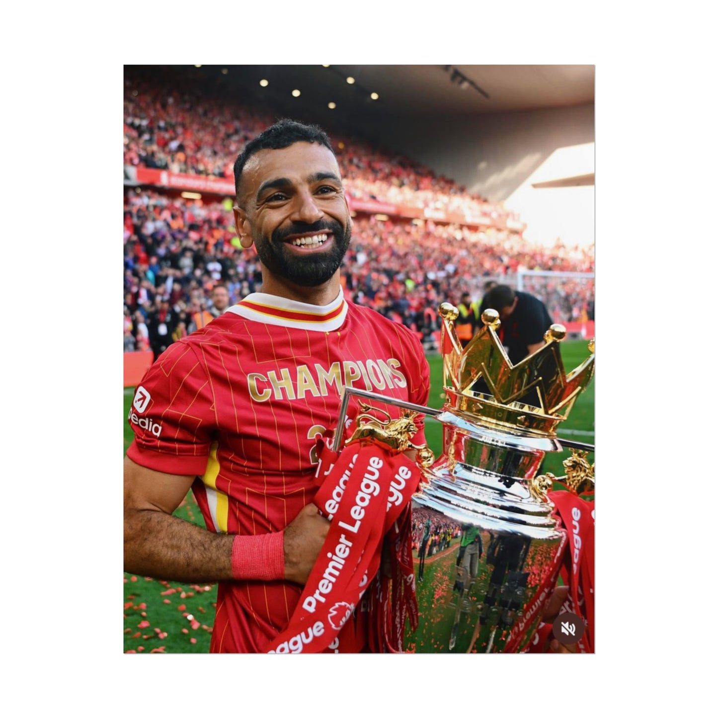 Mo Salah Premier League Champion 24/25 Poster