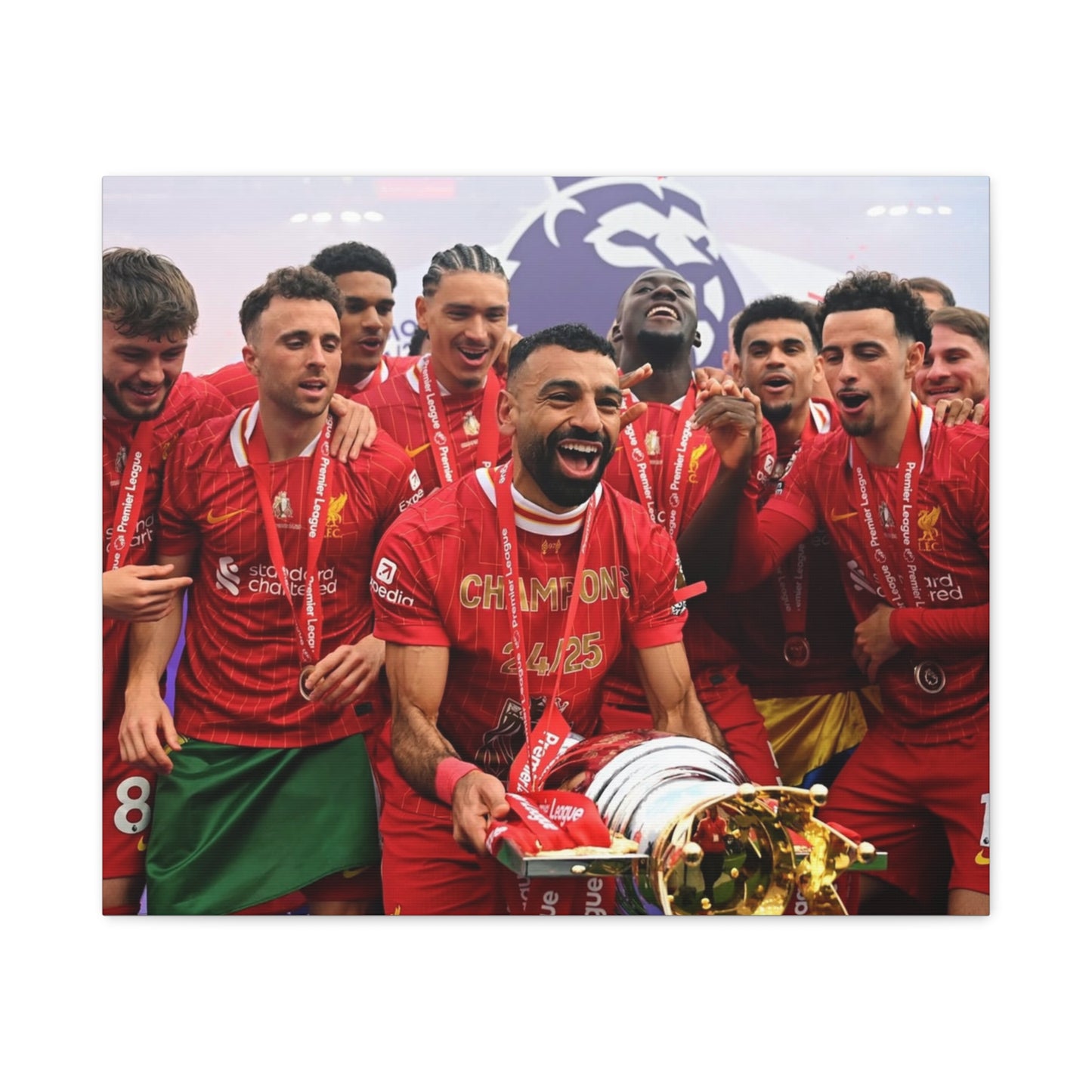 Liverpool Premier League Champions Celebration Matte Canvas Print