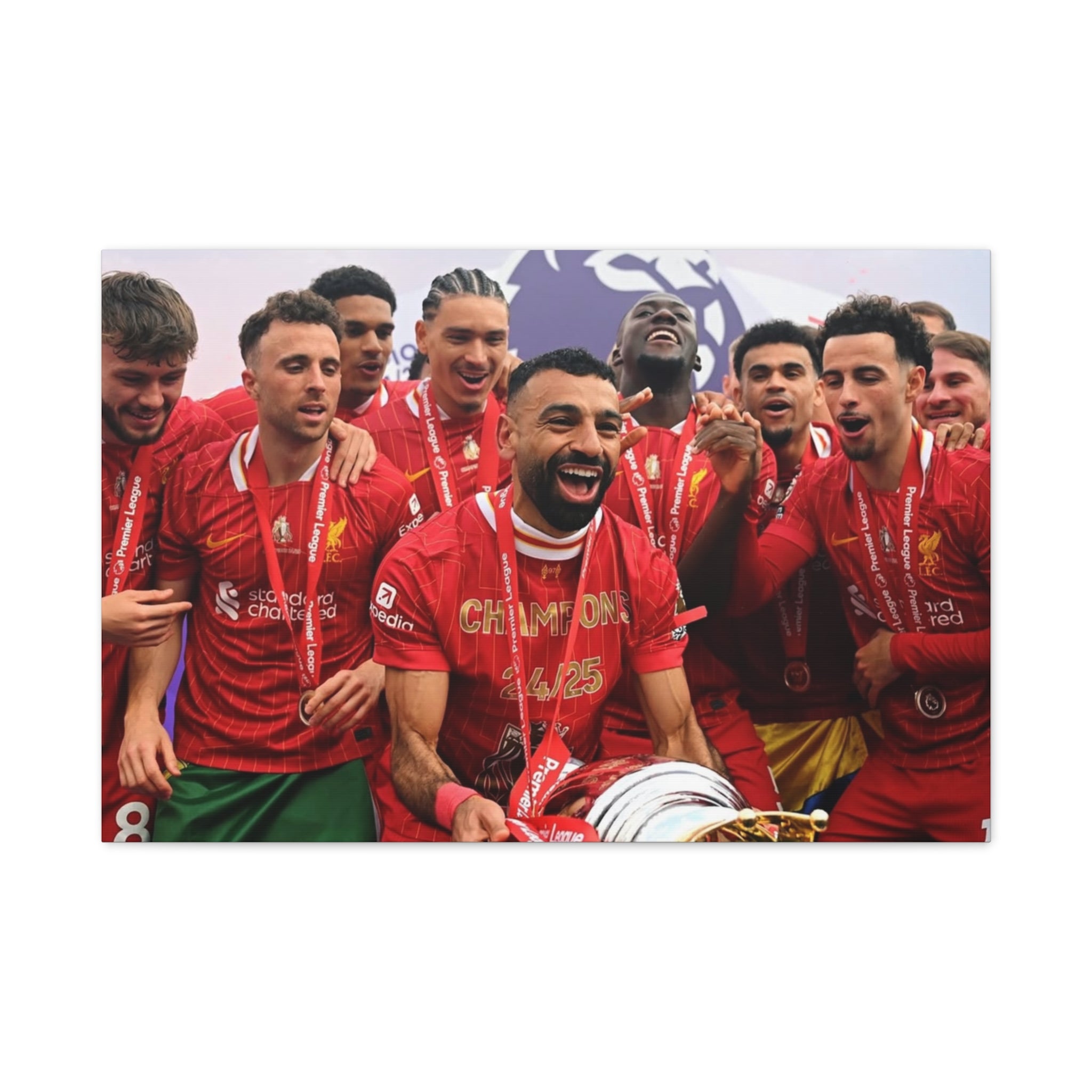 Liverpool Premier League Champions Celebration Matte Canvas Print