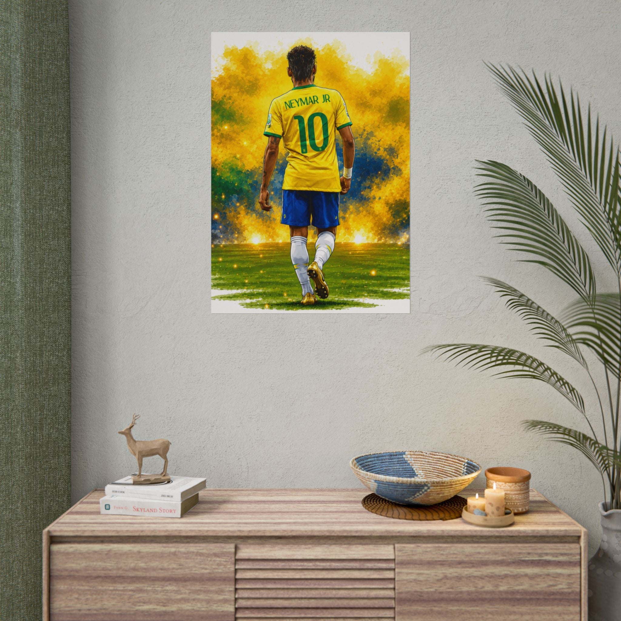 Neymar Brazil Football Poster