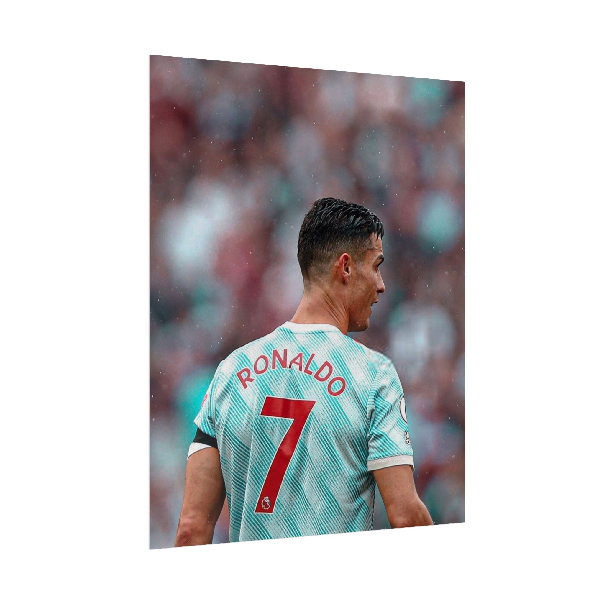 Cristiano Ronaldo Soccer Star Jersey Poster - Number 7 Back View Rolled Print