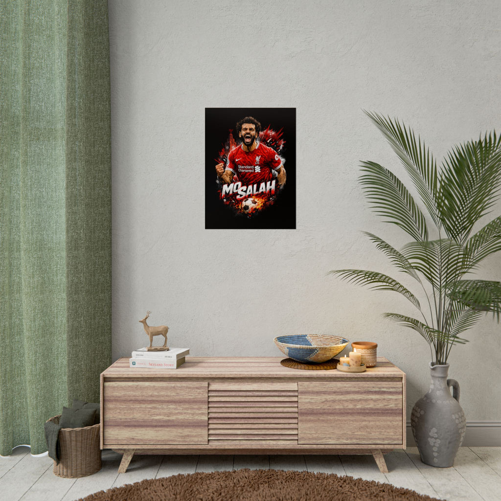 Mohamed Salah Football Poster — Rolled Soccer Wall Art