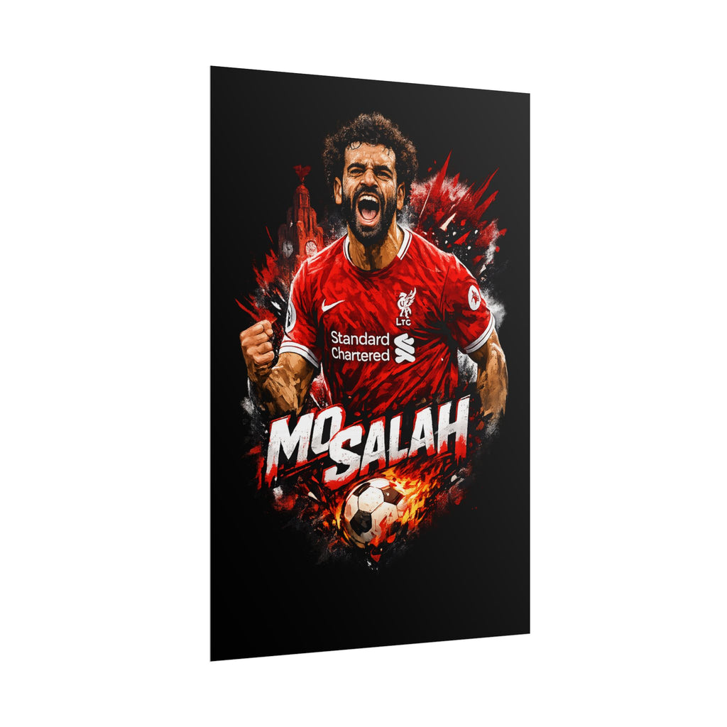Mohamed Salah Football Poster — Rolled Soccer Wall Art