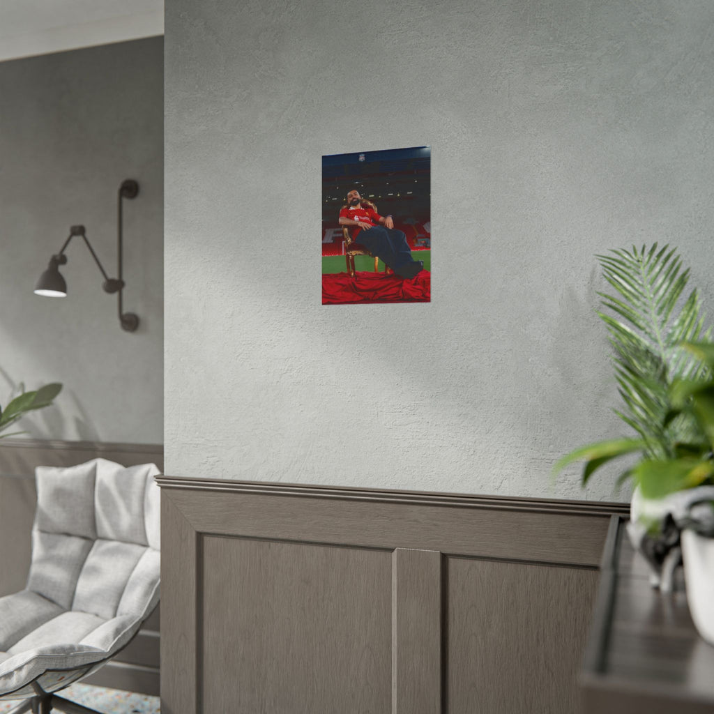 Mo Salah Poster — Liverpool Legend Throne Rolled Poster