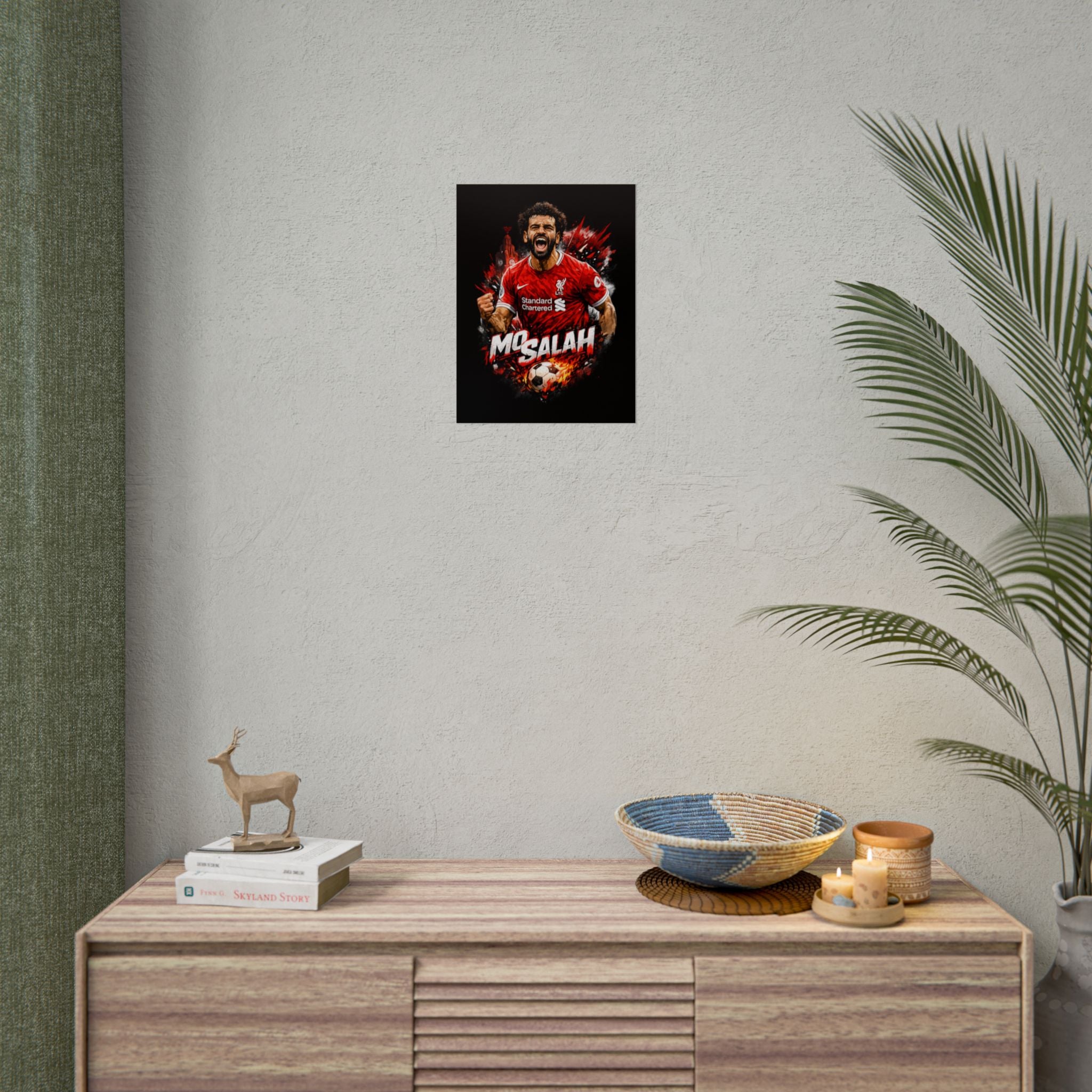 Mohamed Salah Football Poster — Rolled Soccer Wall Art