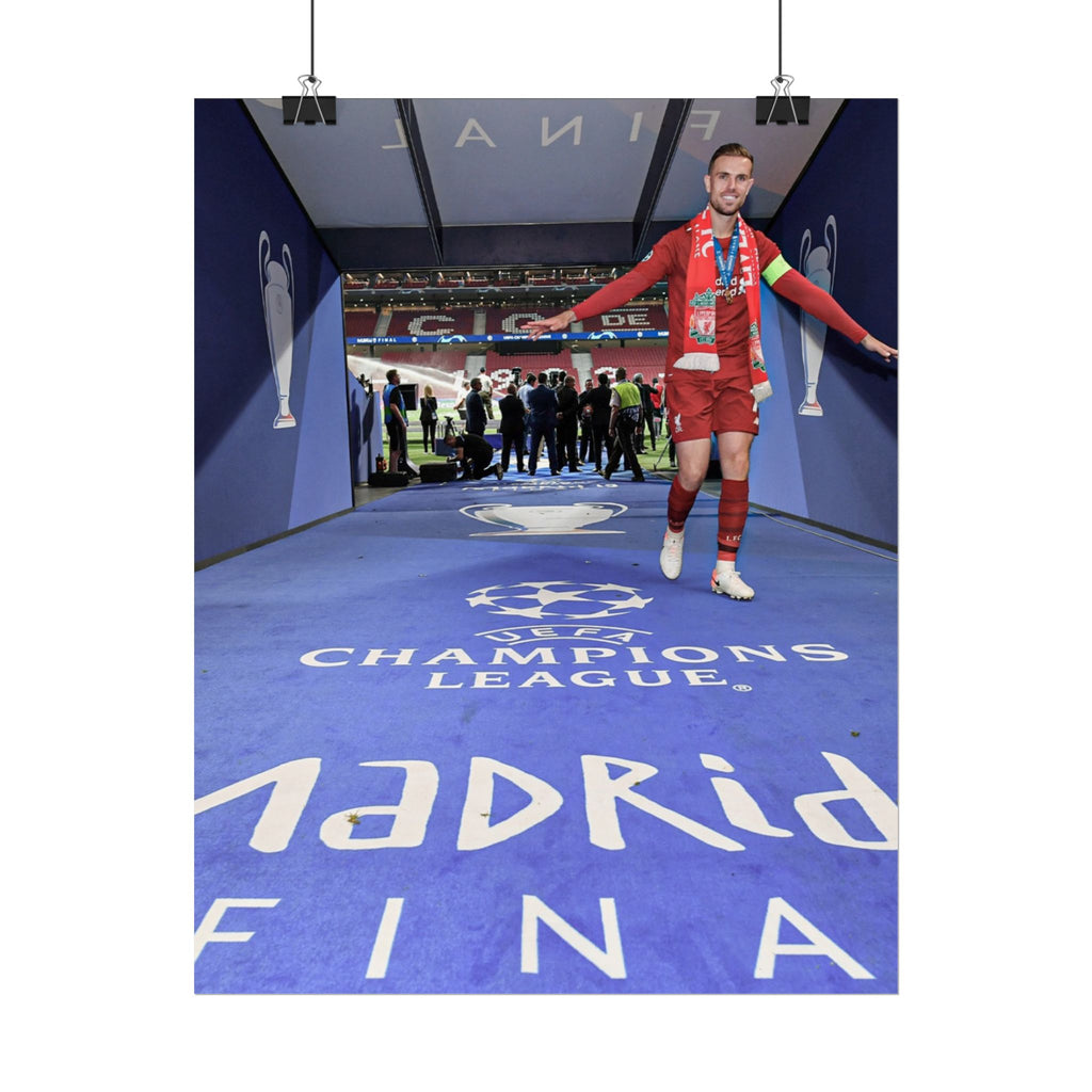 Jordan Henderson Liverpool Champions League Winners 2019 Rolled Poster