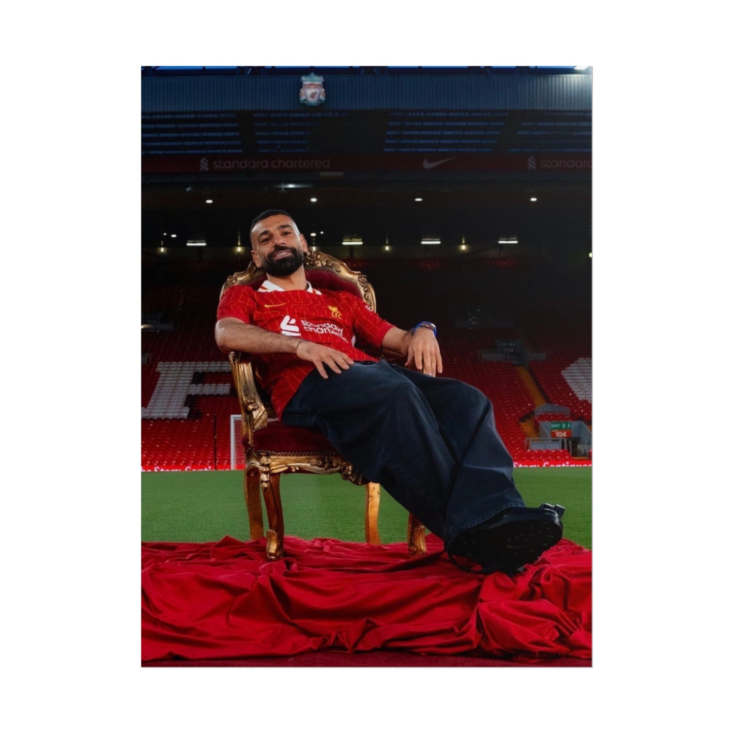 Mo Salah Throne Poster