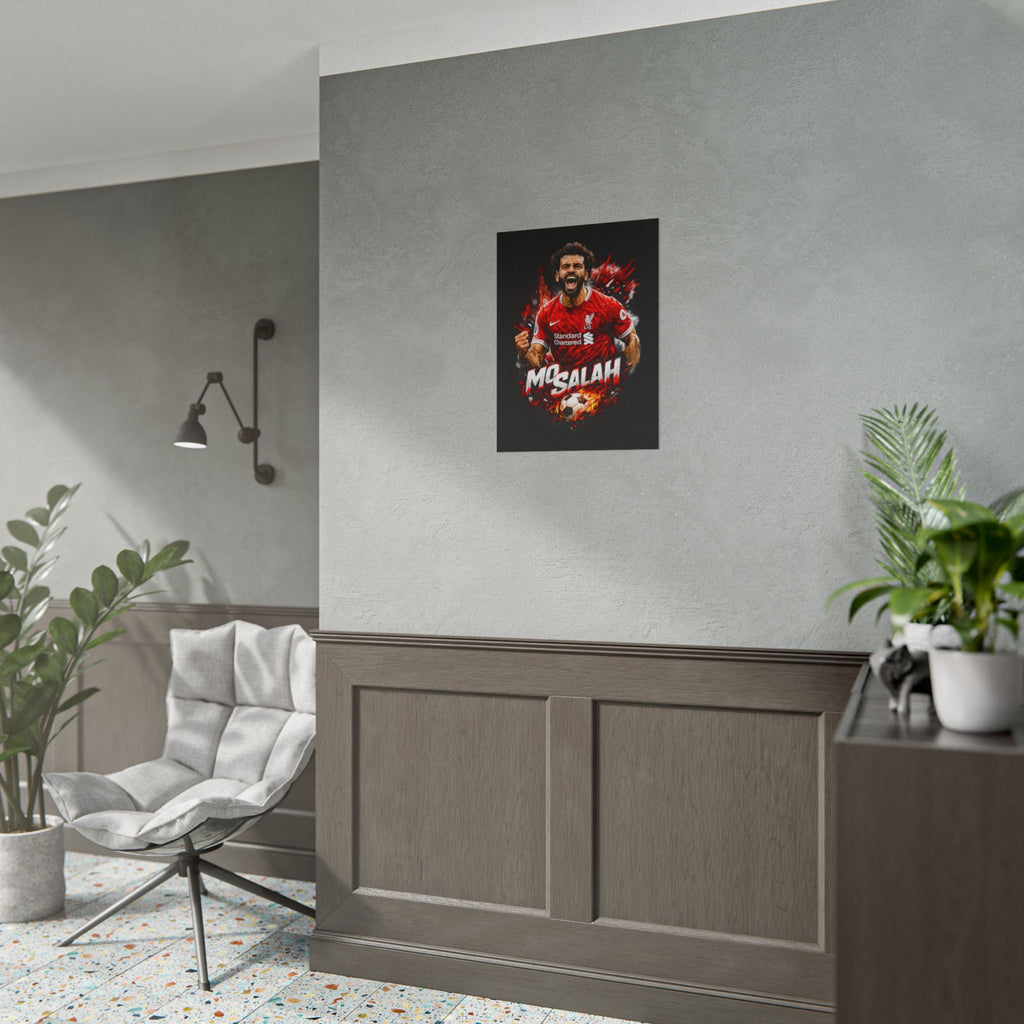 Mohamed Salah Football Poster — Rolled Soccer Wall Art