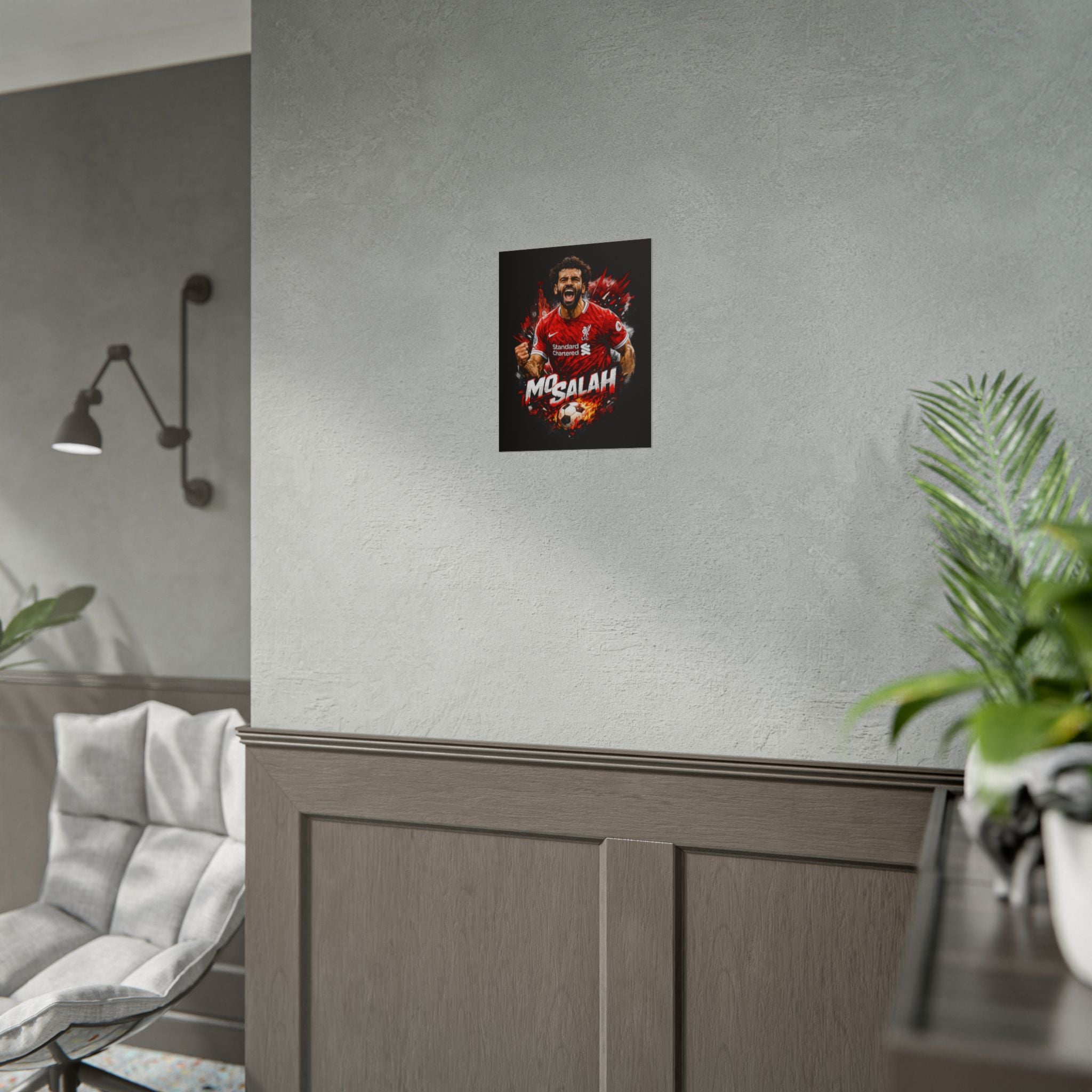 Mohamed Salah Football Poster — Rolled Soccer Wall Art