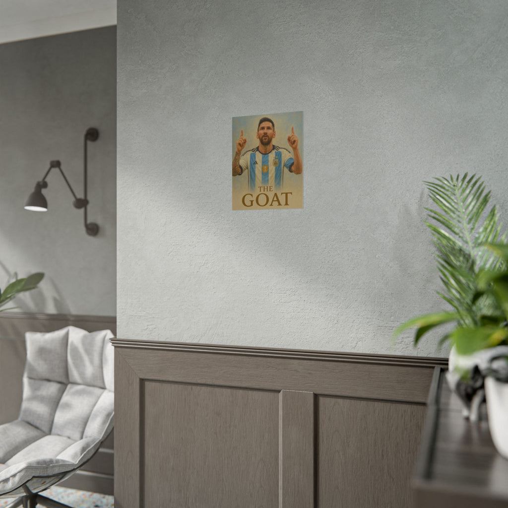 Lionel Messi Rolled Poster — "The GOAT" Soccer Player Tribute Poster
