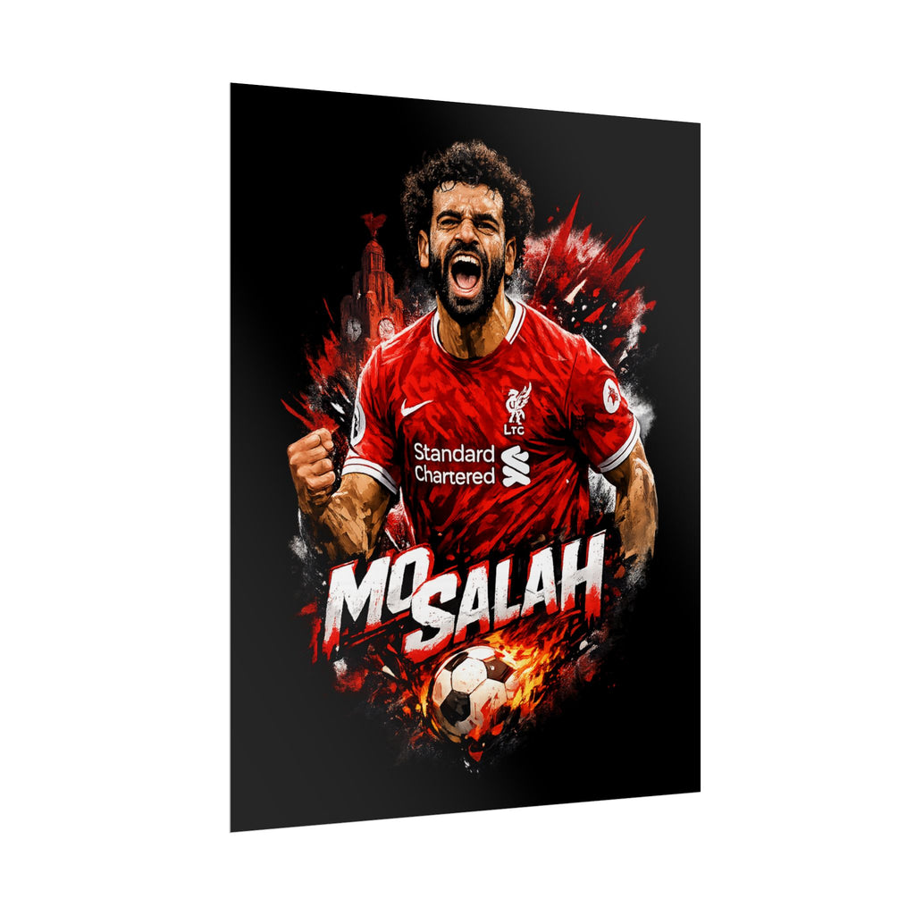 Mohamed Salah Football Poster — Rolled Soccer Wall Art