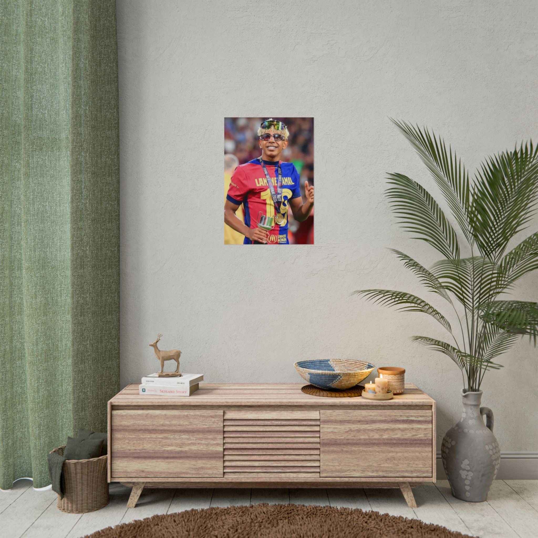 Lamine Yamal Rolled Poster — Vibrant Sports Champion Photo Print