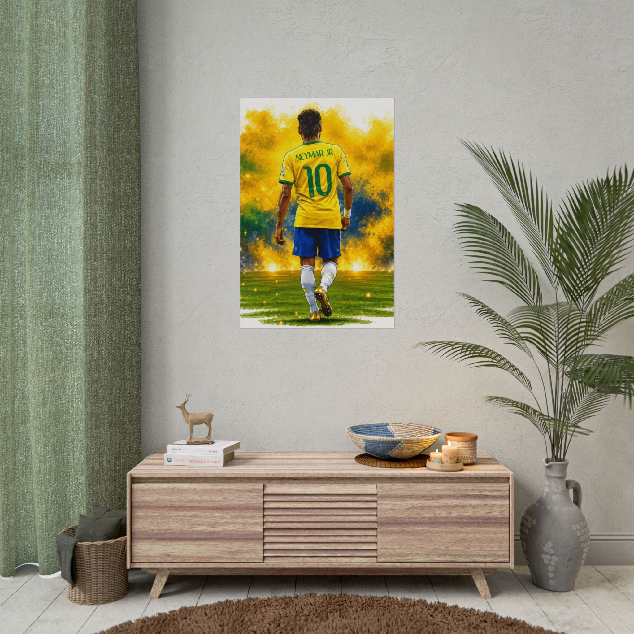 Neymar Brazil Football Poster