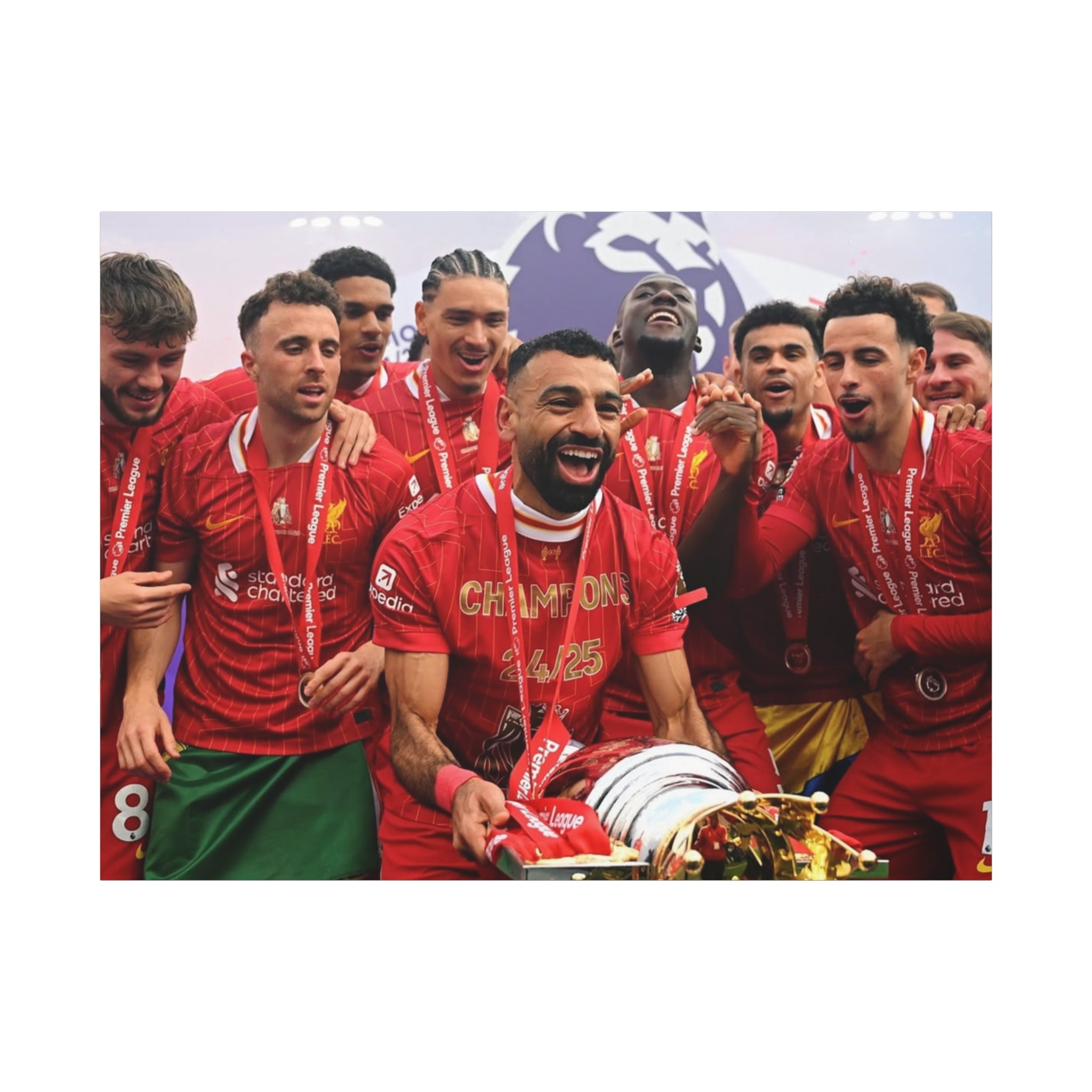Liverpool Premier League Champions Celebration Matte Canvas Print