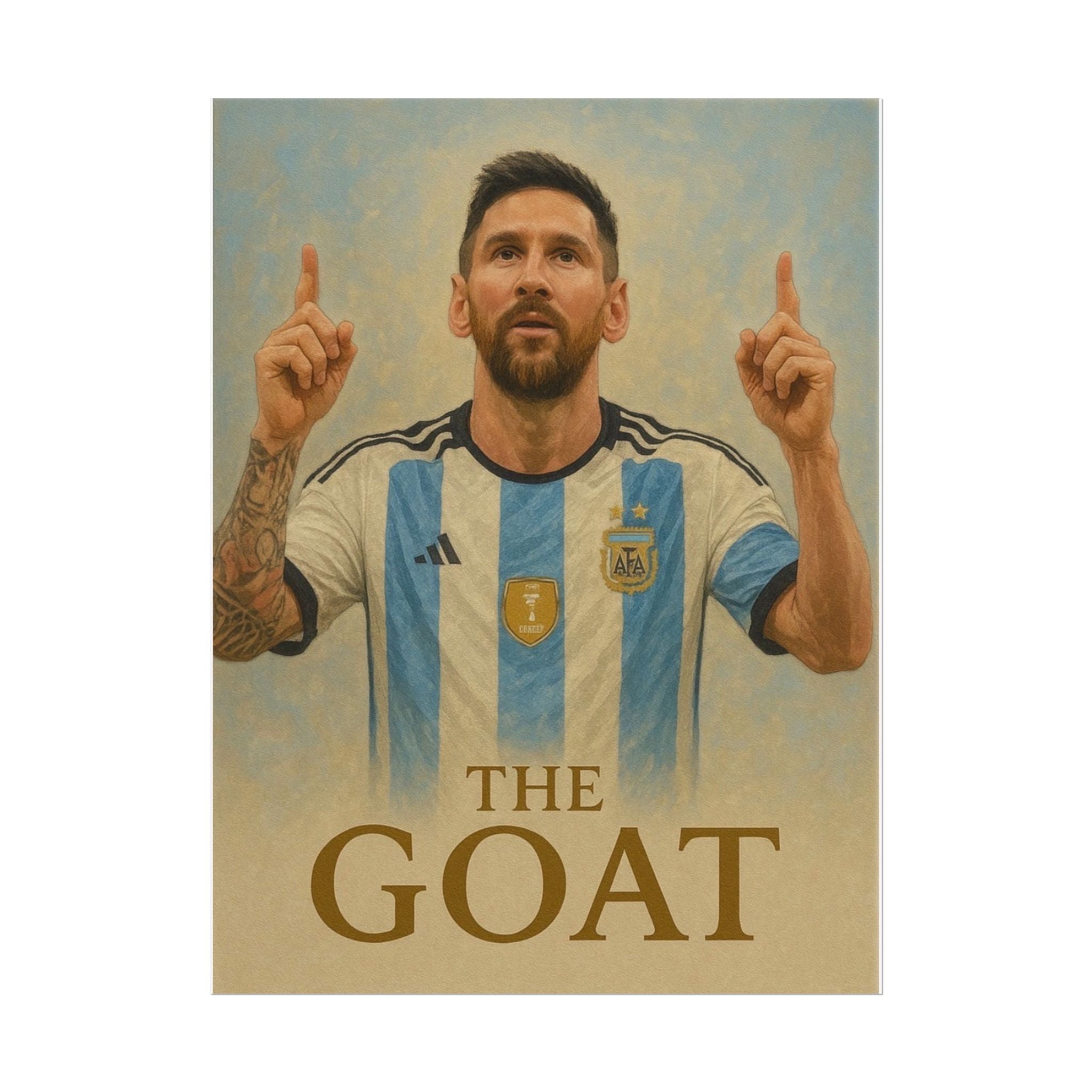 Lionel Messi Rolled Poster — "The GOAT" Soccer Player Tribute Poster