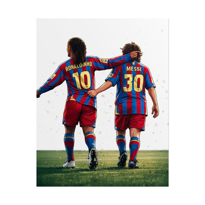 Ronaldinho & Messi Barcelona Poster