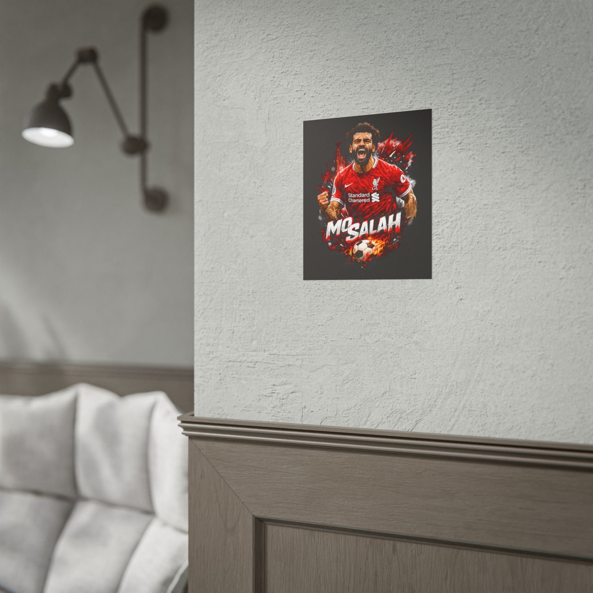 Mohamed Salah Football Poster — Rolled Soccer Wall Art