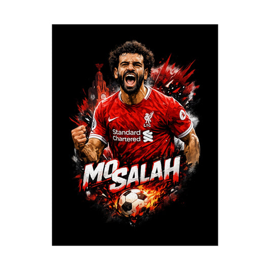 Mohamed Salah Football Poster — Rolled Soccer Wall Art