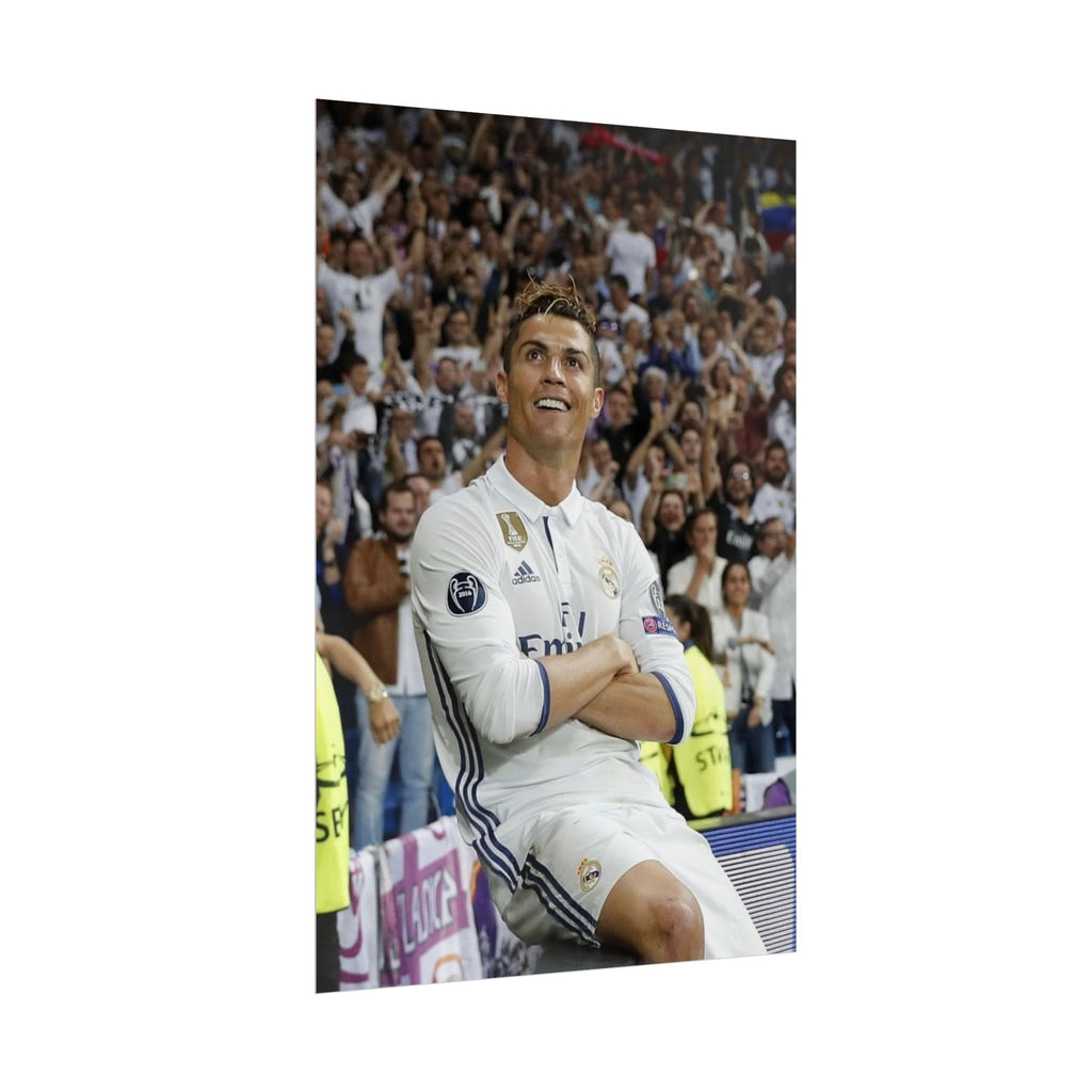 Cristiano Ronaldo Celebratory Rolled Poster — Real Madrid Football Wall Art