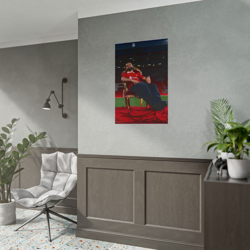 Mo Salah Poster — Liverpool Legend Throne Rolled Poster