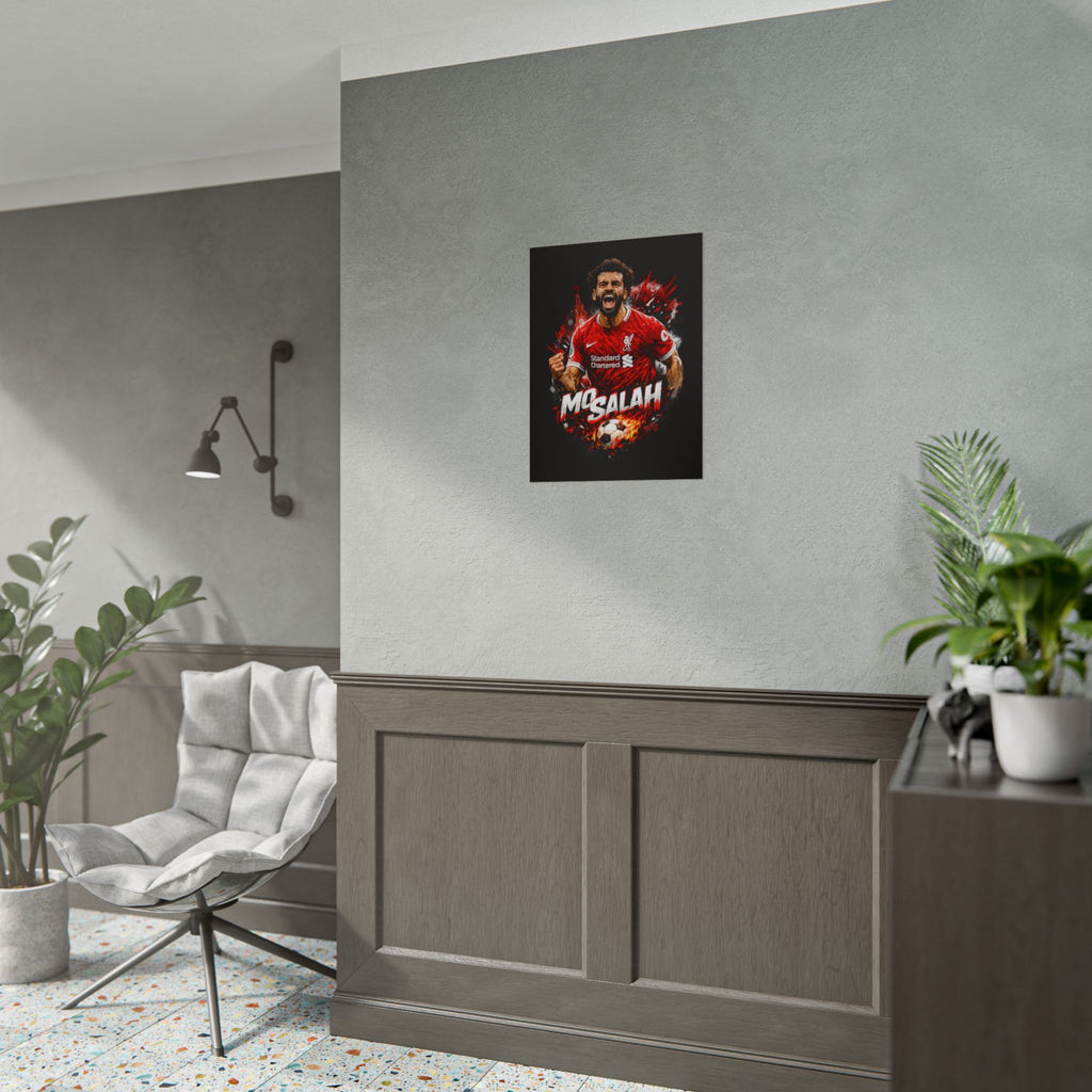 Mohamed Salah Football Poster — Rolled Soccer Wall Art