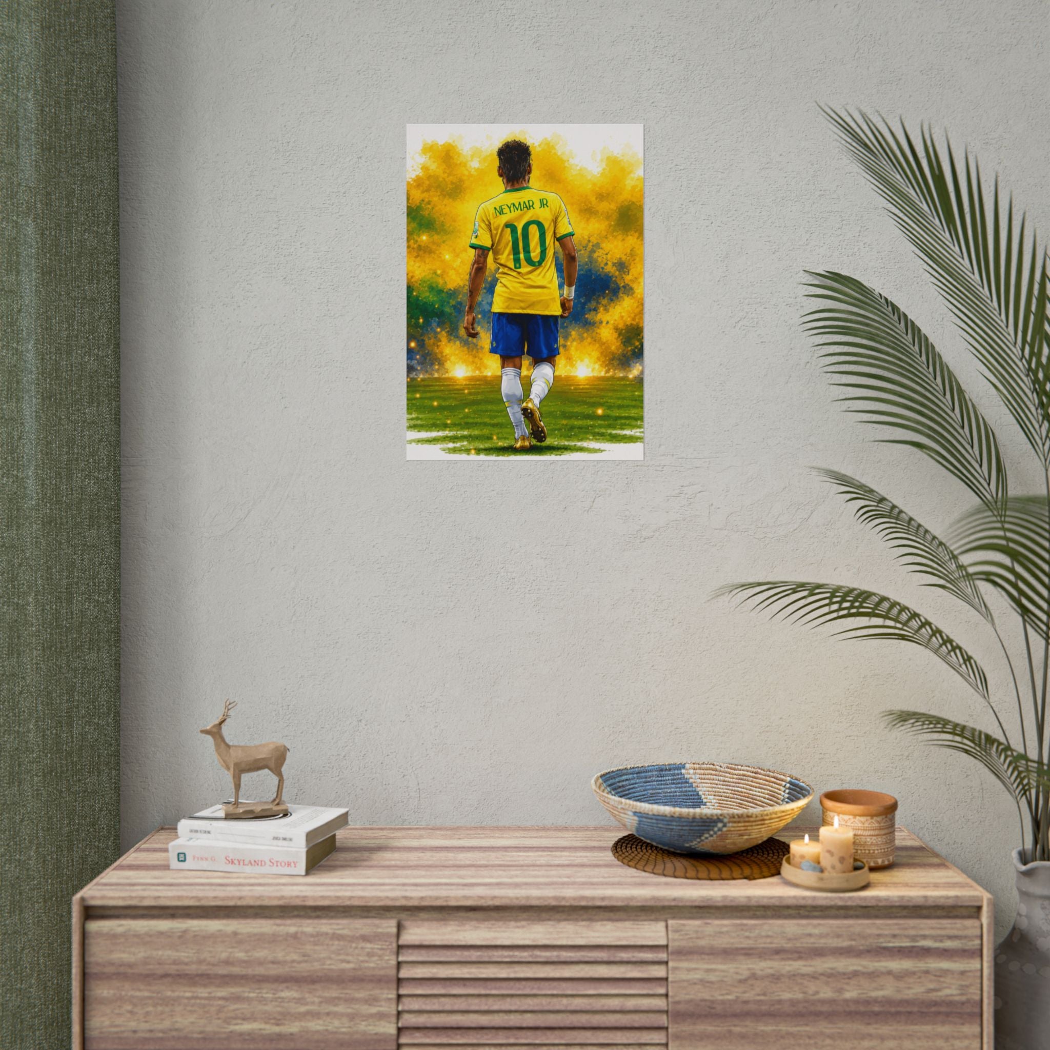 Neymar Brazil Football Poster