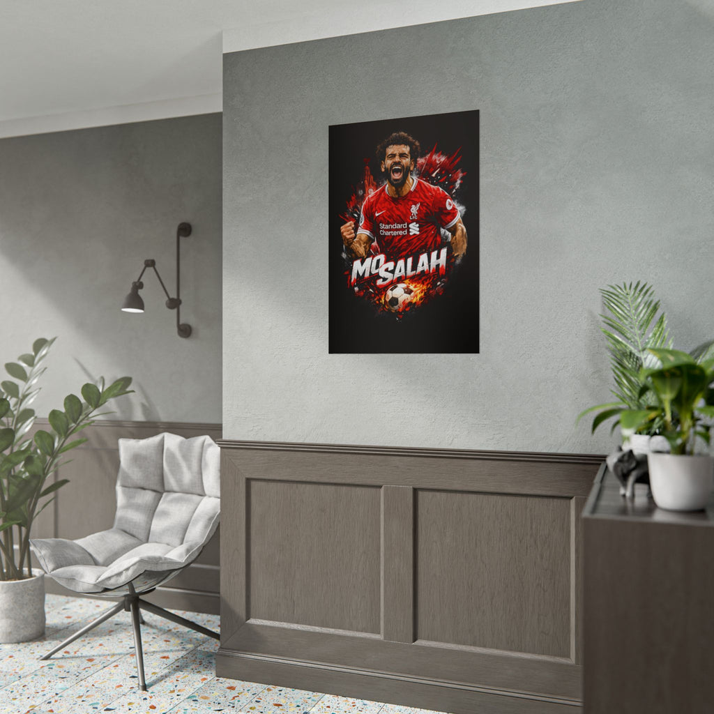 Mohamed Salah Football Poster — Rolled Soccer Wall Art