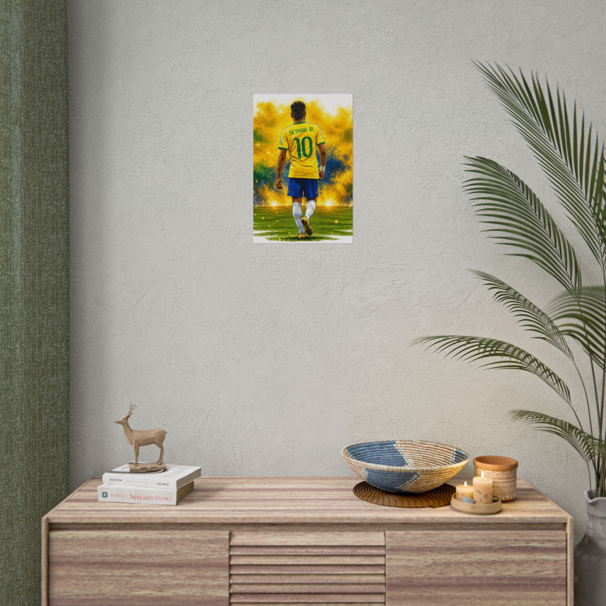 Neymar Brazil Football Poster
