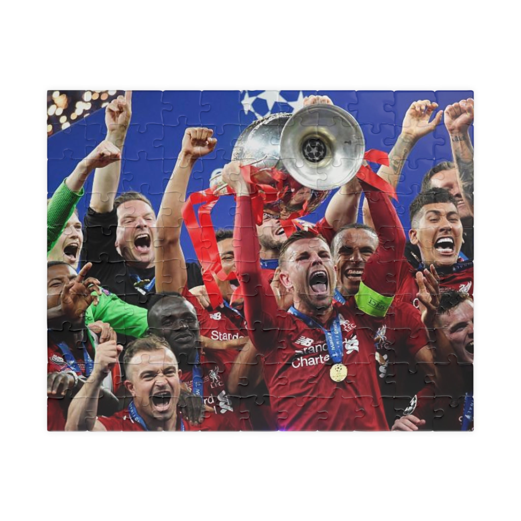 Liverpool Champions League Winners Celebration Puzzle — Soccer Trophy Victory Jigsaw (110–1014 pcs)