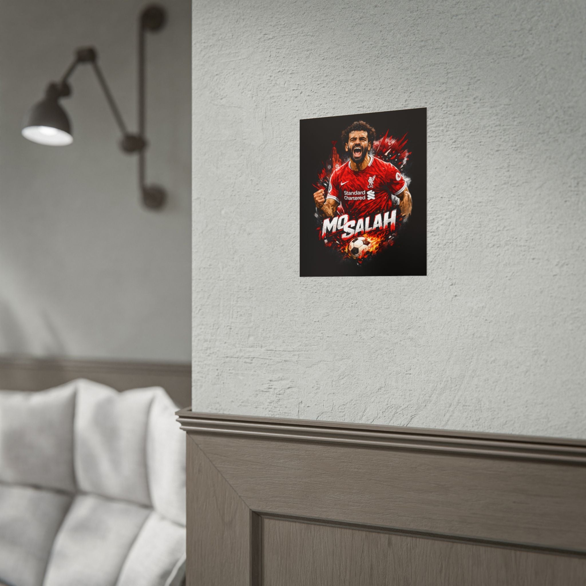 Mohamed Salah Football Poster — Rolled Soccer Wall Art