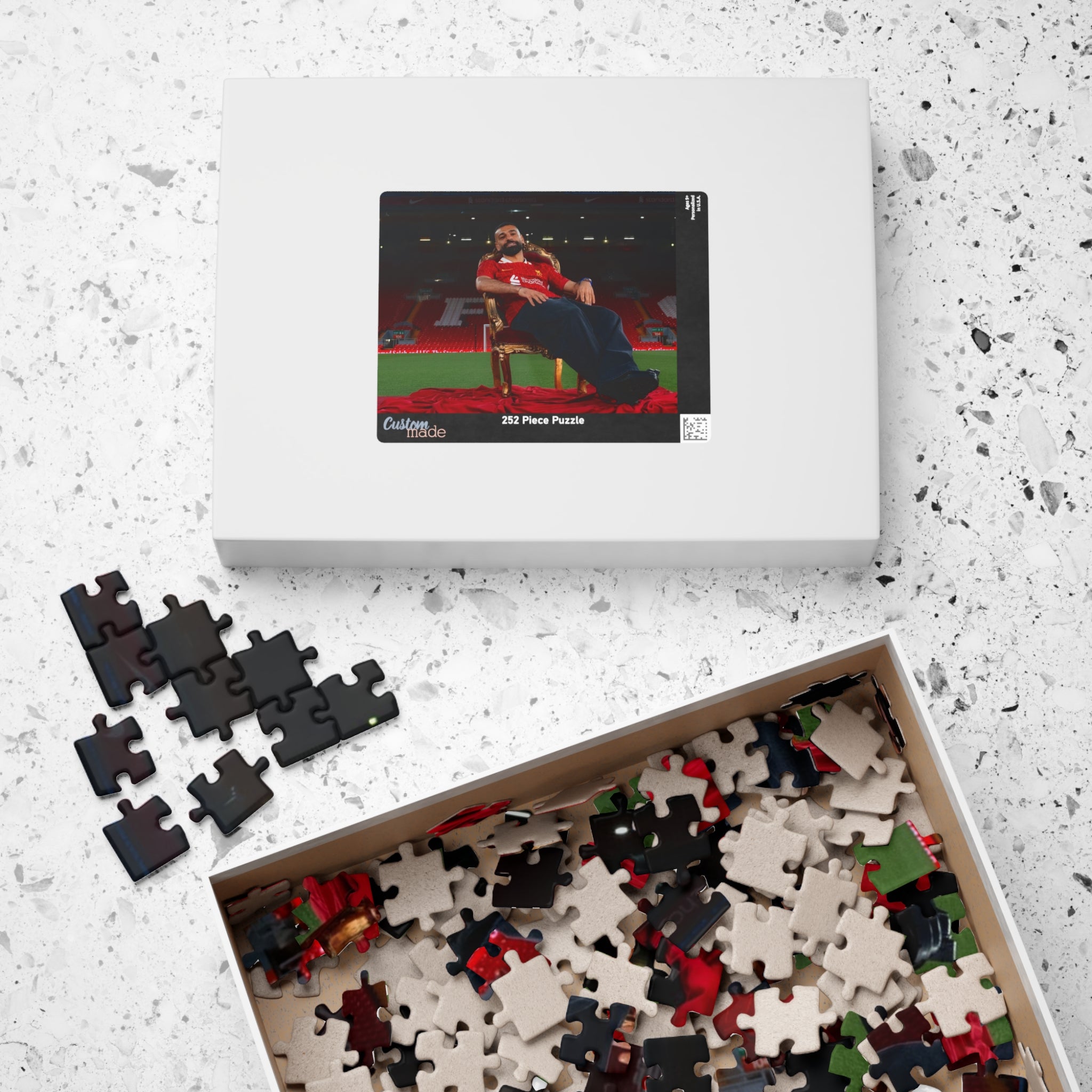 Mo Salah - Egyptian King Stadium Portrait Jigsaw Puzzle – 252/520/1014-Piece Sports Photo Puzzle
