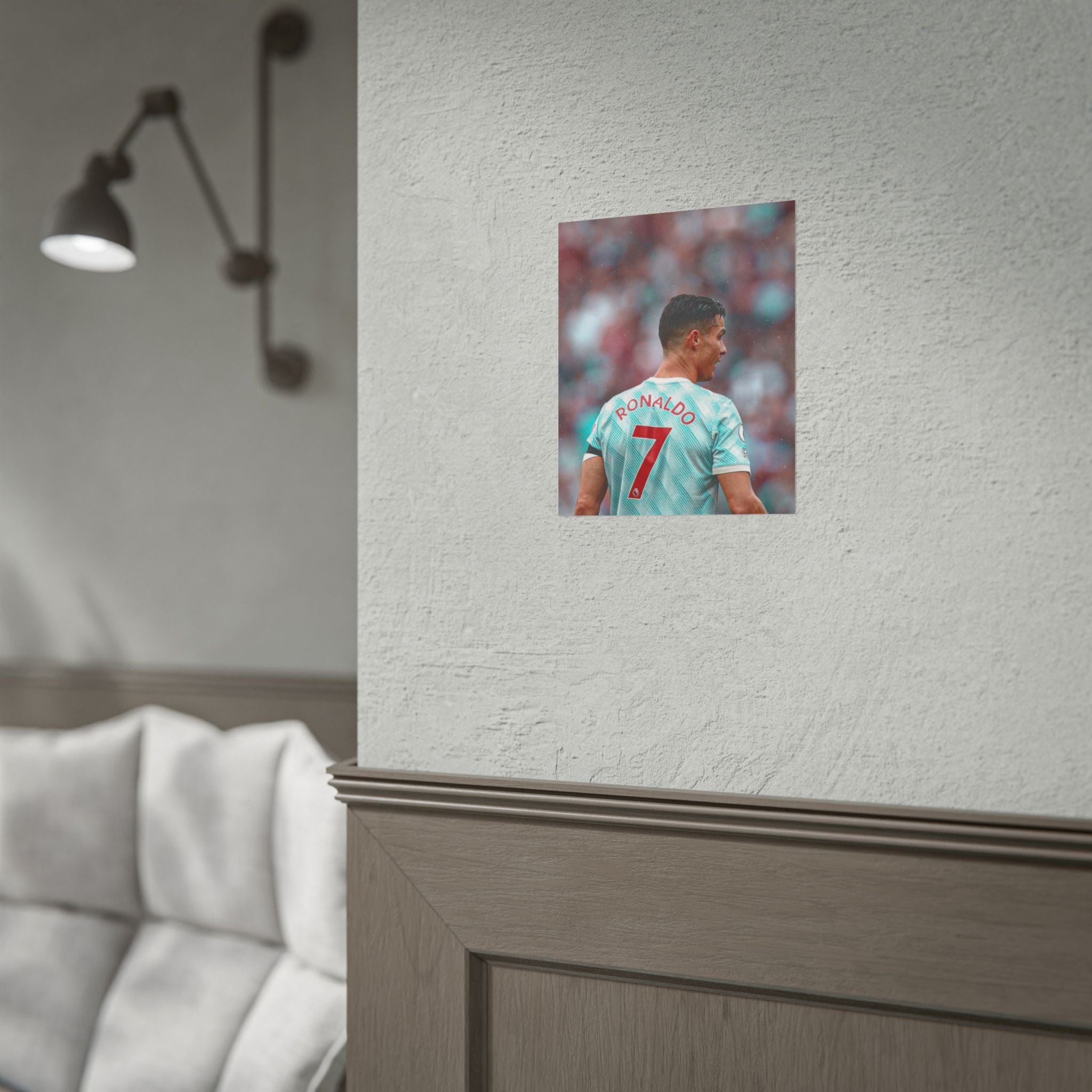 Cristiano Ronaldo Soccer Star Jersey Poster - Number 7 Back View Rolled Print