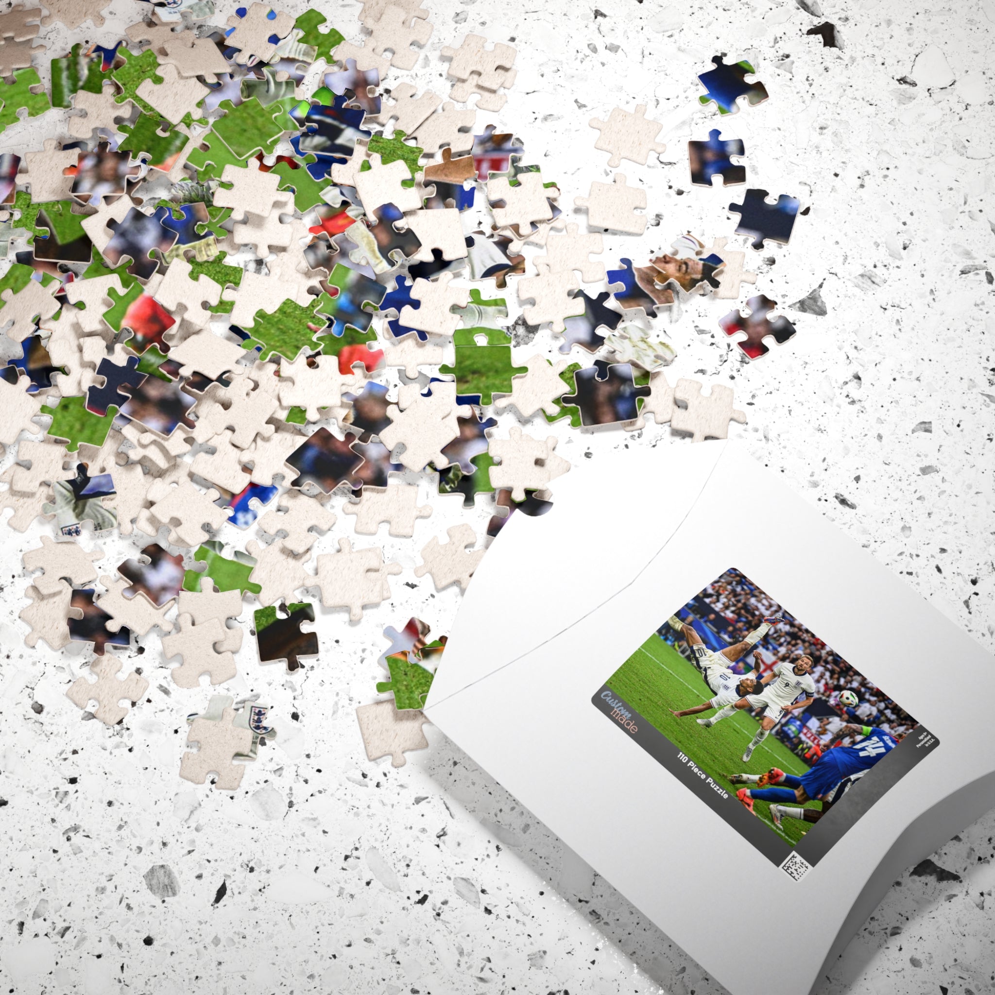 Jude Bellingham Bicycle Kick Photo Puzzle — Stadium Action Jigsaw (110/252/520/1014 Piece)
