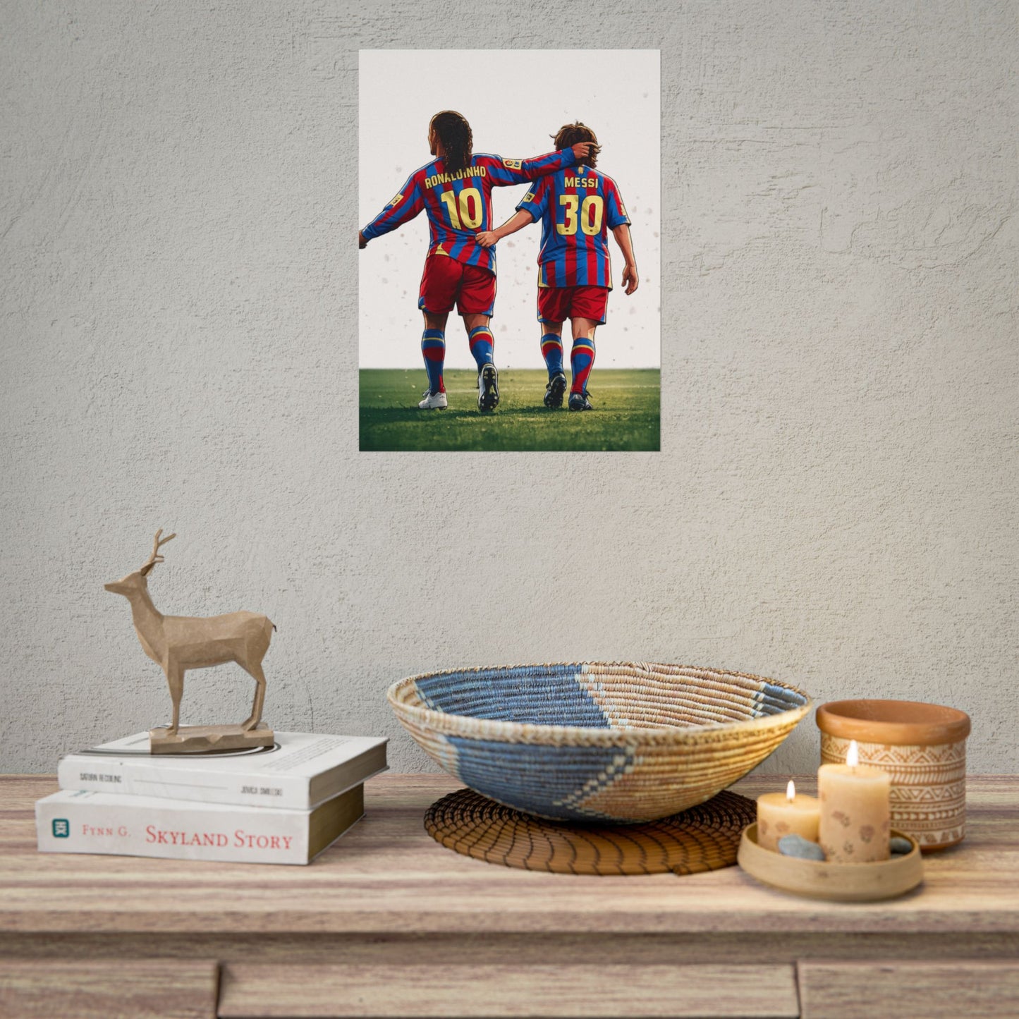 Ronaldinho & Messi Barcelona Poster